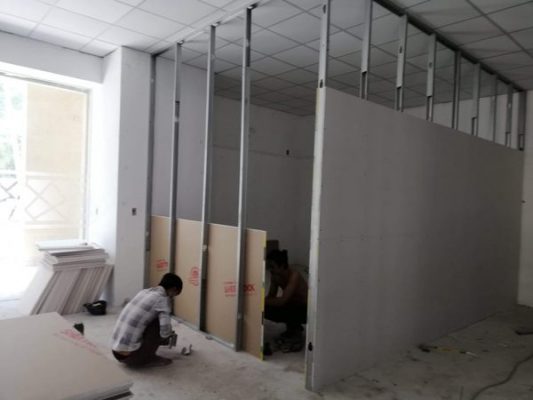 Thợ làm vách ngăn thạch cao tại Củ Chi