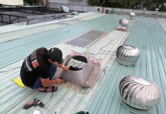 Lắp đặt quả cầu hút nhiệt tại Bình Dương